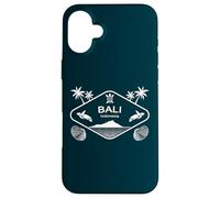 Bali Indonesia Isola Tartaruga Marina Palme Vacanza Souvenir Custodia per iPhone 16 Plus