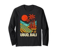 Bali Indonesia Ubud Vintage Donna Coastal Living Maglia a Manica