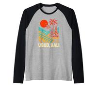 Bali Indonesia Ubud Vintage Donna Coastal Living Maglia con Maniche Raglan