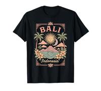 Bali Indonesia Vintage Art Tropical Boho Bali Donne Maglietta