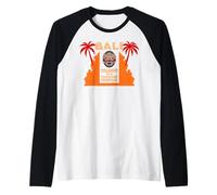 Bali Isola dei Mille Templi Maschera Porta Souvenir Ricordo Maglia con Maniche Raglan