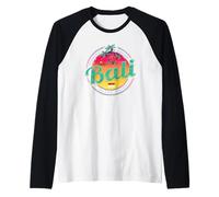 Bali Souvenir Vintage Tramonto retrò Indonesia Maglia con Maniche Raglan