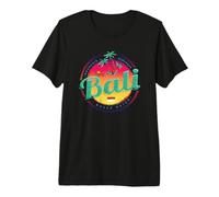 Bali Souvenir Vintage Tramonto retrò Indonesia Maglietta Premium
