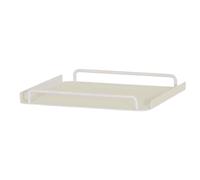 Bali Vassoio 50x50 Opaco Bianco Supporto Alluminio, con Manici