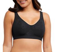 Bali Wireless, Comfort Revolution Seamless, ComfortFlex Fit, T-Shirt Bra Reggiseno, Opaque, Azteco Nero, L Donna