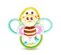BALIBAZOO Montessori - Giocattolo sensoriale per bambini a partire da 0 mesi, con quattro passanti elastici e sonaglio, giocattolo per bambini per promuovere le abilità motorie, l'udito e il senso del