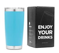 BALIBETOV 591ml Tazza Termica, Tazza da Viaggio per Caffe, Beuta da Vuoto in Acciaio Inossidabile, Tazza Termica da Viaggio con Coperchio a Prova di Perdite, Adatta a Caffe e Altre Bevande (Aqcua)