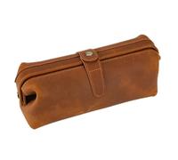 Balidiya Borsa da trucco in pelle per borsa da viaggio di grande capacità borse cosmetiche per donne e ragazze borsa da toilette organizer per trucchi borse per pennelli cosmetici, Marrone-01