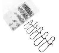 balifly Duo Lock - Kit di moschettoni da pesca, in acciaio inox, con clip rapide per pesca d'acqua dolce e salata FS/BZ-03 (00#+1#+3#+5#+7#)