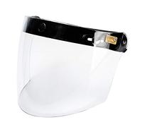 balikha Retro Aperto del Motociclo Del Fronte Caschi Da Moto Vento Shield Lente Visiera 3 Scatta Disegno, Classico - Chiaro