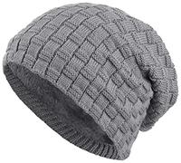 BALINCO Caldo Berretto con Fodera in Pile Teddy Cappello Invernale con Motivo a Treccia Taglia Unica per Donne e Uomini Cappello (3A) (Grigio)