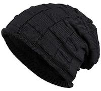 BALINCO Caldo Berretto Foderato in Pile Teddy Cappello Invernale con Motivo a Treccia Taglia Unica per Donne e Uomini Cappello (Nero)