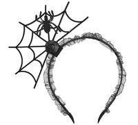 Balinco Cerchietto per capelli da donna per Halloween, carnevale, accessorio da strega, accessorio per cappello da strega, cerchietto con ragnatela, cerchietto per capelli con ragno, ragnatela, gotico