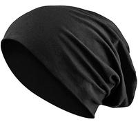 BALINCO Jersey Cotone Elastico Lungo Slouch Beanie Unisex Cappello Heather in 35 Colori Assortiti (3) (Nero)