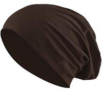 BALINCO Jersey Cotone Elastico Lungo Slouch Beanie Unisex Cappello Heather in 35 Colori Assortiti (3) (Marrone Scuro)