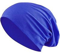 BALINCO Jersey Cotone Elastico Lungo Slouch Beanie Unisex Cappello Heather in 35 Colori Assortiti (3) (Royal Blue)