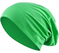 BALINCO Jersey Cotone Elastico Lungo Slouch Beanie Unisex Cappello Heather in 35 Colori Assortiti (3) (Verde)