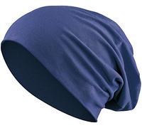 BALINCO Jersey Cotone Elastico Lungo Slouch Beanie Unisex Cappello Heather in 35 Colori Assortiti (3) (Blu Scuro)