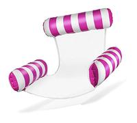 Balinco - Materasso ad aria per piscina, sedia gonfiabile, sedia da piscina con schienale e braccioli, sedia per prendere il sole, sedia relax (rosa/bianco)