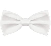 BALINCO Noble Silky Bow Tie con gancio - già legato e regolabile in lunghezza - oltre 25 colori tra cui scegliere (bianco)