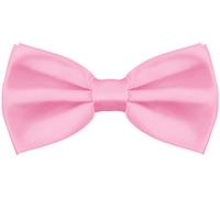BALINCO Noble Silky Bow Tie con gancio - già legato e regolabile in lunghezza - oltre 25 colori tra cui scegliere (Rosa I)