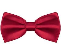 BALINCO Noble Silky Bow Tie o papillon con gancio - già legato e regolabile in lunghezza - oltre 25 colori tra cui scegliere (Wine Red)