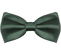 BALINCO Noble Silky Bow Tie o papillon con gancio - già legato e regolabile in lunghezza - oltre 25 colori tra cui scegliere (verde scuro)