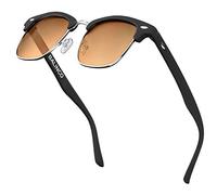 BALINCO, Occhiali da Sole a Mezza Montatura, con Lenti Polarizzate e Montatura Gommata, Unisex, Protegge dai Raggi UV e dai Riflessi, Resistente ai Graffi
