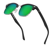 BALINCO Occhiali da sole mezza montatura con lenti polarizzate - per uomo e donna - protegge dai raggi UV e dai riflessi - durevoli e resistenti ai graffi - in un pratico set di accessori