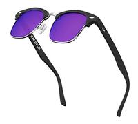 BALINCO Occhiali da sole mezza montatura con lenti polarizzate - per uomo e donna - protegge dai raggi UV e dai riflessi - durevoli e resistenti ai graffi - in un pratico set di accessori