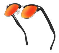 BALINCO Occhiali da sole mezza montatura con lenti polarizzate - per uomo e donna - protegge dai raggi UV e dai riflessi - durevoli e resistenti ai graffi - in un pratico set di accessori