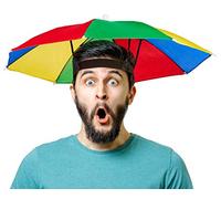 BALINCO Ombrello pieghevole | Cappello parasole | Parasole - Copricapo per adulti e bambini - Perfetto per Carnevale | Festival | Spiaggia e attività all'aria aperta - Taglia unica