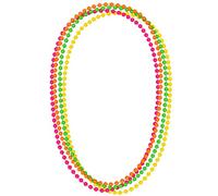 BALINCO Set di 4 collane di perline hippy colorate in rosa, arancione, verde e giallo per le donne