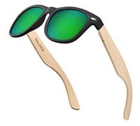 BALINCO Set di occhiali da sole in bambù donna e uomo - con lenti polarizzate in TAC per una visione intensa - sostenibili e resistenti - inclusa una pratica confezione regalo.
