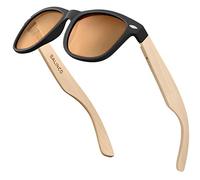 BALINCO Set di occhiali da sole in bambù donna e uomo - con lenti polarizzate in TAC per una visione intensa - sostenibili e resistenti - inclusa una pratica confezione regalo.