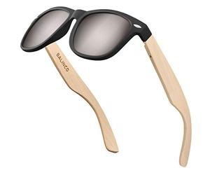 BALINCO Set di occhiali da sole in bambù donna e uomo - con lenti polarizzate in TAC per una visione intensa - sostenibili e resistenti - inclusa una pratica confezione regalo.