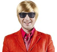 BALINCO Set di Parrucca Schlager Star Heino bionda + Occhiali da Sole Neri