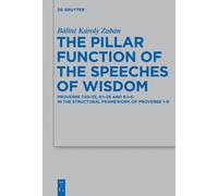 Bálint Károly Zab The Pillar Function of the Speeches of Wisd (Copertina rigida)