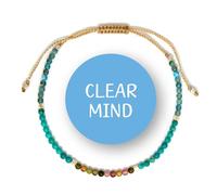 BALIPURA - Braccialetti da donna realizzati a mano con cristalli curativi dei 7 chakra, eleganti braccialetti con perline, perfetti per amicizia e guarigione, perline piccole da 2 mm, Piccolo, Argento