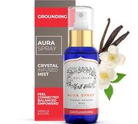 BALIPURA - Grounding Aura Spray - Cristalli e Pietre preziose auriche Infuse Naturali - Miscela di Oli Essenziali, 100 ml