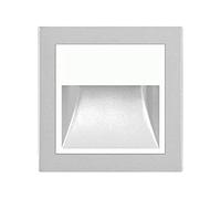 Balizas ALZIR LX/C CC (24V,BT,RAL9006) - Tensión alimentación: 24V 50/60Hz, 18-30V CC - Color difusión: Blanco - Color embellecedor: Gris plata - Caja de empotrar: Sí - Color LEDs: Blanco frío
