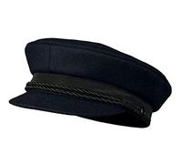 Balke - Cappello da Capitano da Marinaio dell'Elba con Cordino per Uomo (59, Blu)