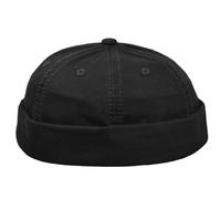 Balke Docker cap | Calotta Puro Cotone | Stone Washed Look | Misura Unica Regolabile | Estate/Inverno (Nero)
