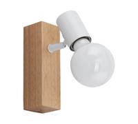 Applique Industrial Townshend 3 1 Luce Legno Marrone E Bianco