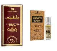 Balkis & Golden Sand Olio profumato concentrato, confezione da 2, lunga durata, senza alcol, per uomini e donne, 6 ml per roll-on