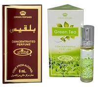 Balkis & Green Tea Concentrated Perfume Oil Roll-On Combo Pack of 2 (6ml Each) | Long Lasting Alcohol-Free Attar for Men & Women