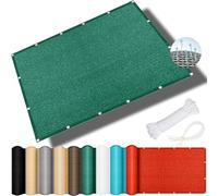 Balkonbespannung - Tenda parasole per giardino e balcone, resistente alle intemperie, traspirante, 310 x 400 cm, colore: verde scuro