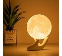 Balkwan Lampada Luna, 3D Stampa LED Luna Lampada Toccare Controllo con Interfaccia di Ricarica USB per Stanza Letto Decoro Bambini Regalo (3.5inch)