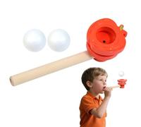 Ball Blowing Pipe, Blowing Toys with Floating Balls, Breath Exerciser 5.91x1.77x1.77 inches, Fun Cognitive Development Tool, Ergonomic & Smooth Design for Children's Day & Easter
