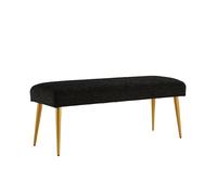 Ball & Cast Ingresso Camera corridoio, Panca fine Letto Sgabello ottomano con Sedile Imbottito e Gambe in Metallo, Nero, Tessuto della Schiuma di Legno ingegnerizzato, 112 cm